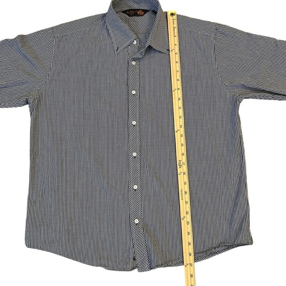 Ben Sherman Checkered Gingham Print Blue Men's Shirt XL 💙 - Picture 3 of 9